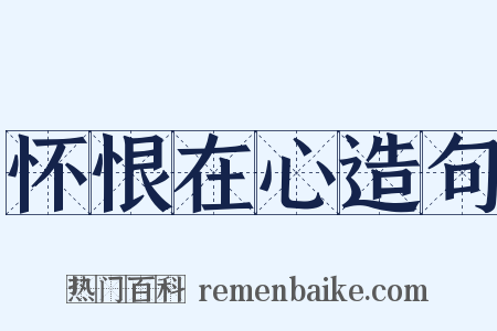 怀恨在心造句是什么意思的图片